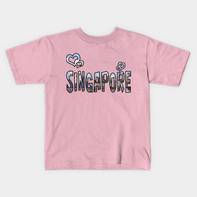 Love Singapore Kids T-Shirt by madmonkey